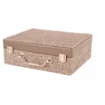 Κοσμηματοθήκη - Μπιζουτιέρα με Υφασμα και Δερματίνη 23x18x8εκ