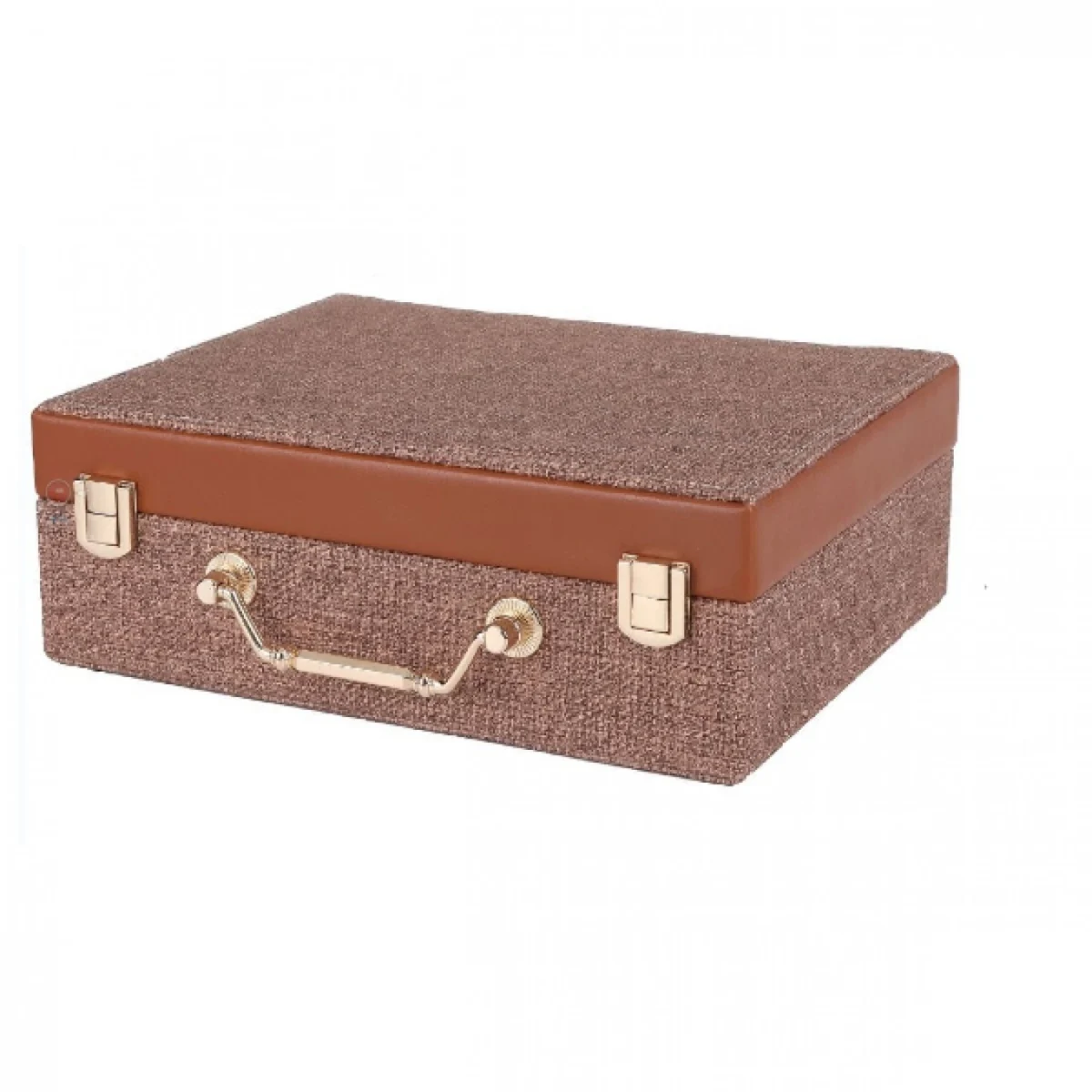 Κοσμηματοθήκη - Μπιζουτιέρα με Υφασμα και Δερματίνη 23x18x8εκ