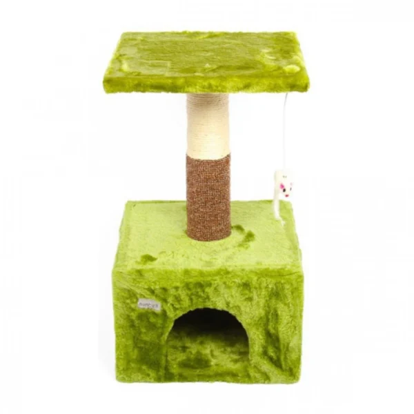 Ονυχοδρόμιο Γάτας Βελούδινο Με Στύλο από Συζάλ 30x30x52εκ