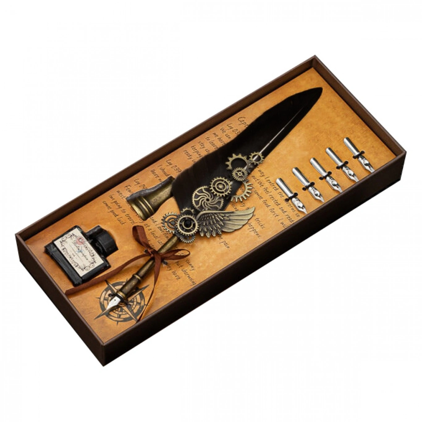 Σετ Πένα Καλλιγραφίας με Φτερό - Classic Dipping Feather Pen Σετ Πένα Καλλιγραφίας με Φτερό - Classic Dipping Feather Pen