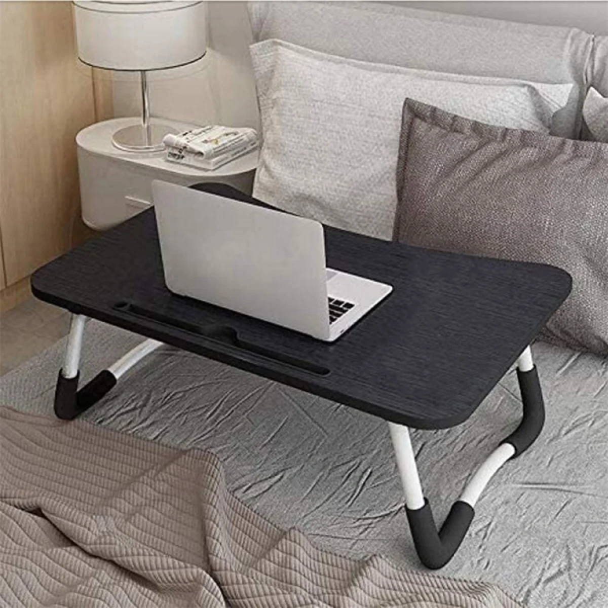 Αναδιπλούμενο Φορητό Τραπεζάκι με Βάση Κινητού - Τάμπλετ & Ποτηροθήκη Πολλαπλών Χρήσεων