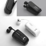 Ασύρματο Handsfree Bluetooth Ανασυρόμενο Ακουστικό Πέτου Fineblue Wireless In-Ear Headset