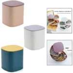 Πολυλειτουργική Κοσμηματοθήκη - Μπιζουτιέρα - Κουτί Αποθήκευσης 4 Επιπέδων Περιστρεφόμενη 360° με Καθρέπτη 12x11x11cm