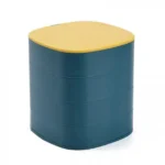 Πολυλειτουργική Κοσμηματοθήκη - Μπιζουτιέρα - Κουτί Αποθήκευσης 4 Επιπέδων Περιστρεφόμενη 360° με Καθρέπτη 12x11x11cm