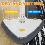 Πτυσσόμενη Τρίγωνη Σφουγγαρίστρα - Σκούπα για Πολλές Επιφάνειες με Περιστρεφόμενη Κεφαλή 360 Μοιρών