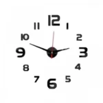 Αυτοκόλλητο Ρολόι Τοίχου Ακρυλικό DIY με Αριθμούς και Μηχανισμό Quartz 90x90 cm