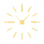 Αυτοκόλλητο Ρολόι Τοίχου Ακρυλικό DIY με Ελληνικές Λέξεις και Αθόρυβο Μηχανισμό Quartz 90x90 cm