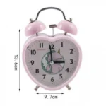 Retro Επιτραπέζιο Ρολόι Ξυπνητήρι σε Σχήμα Καρδιάς 13.6x9,7εκ