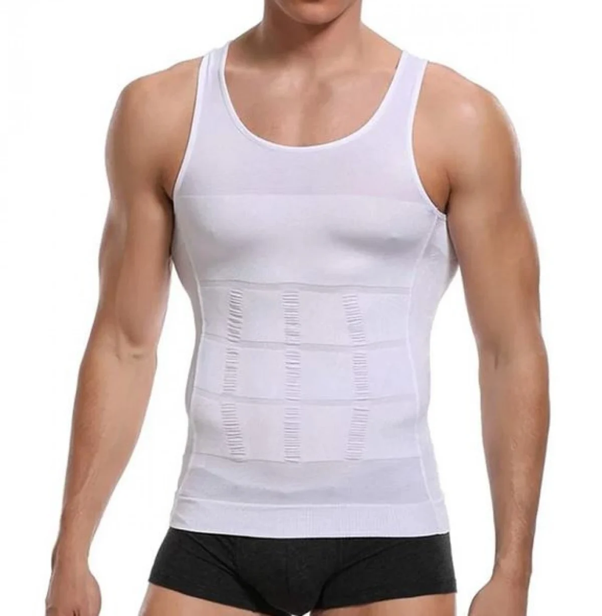 Ανδρική Φανέλα Σύσφιξης Και Αδυνατίσματος Lastex - Slim N Lift Shirt Λευκό