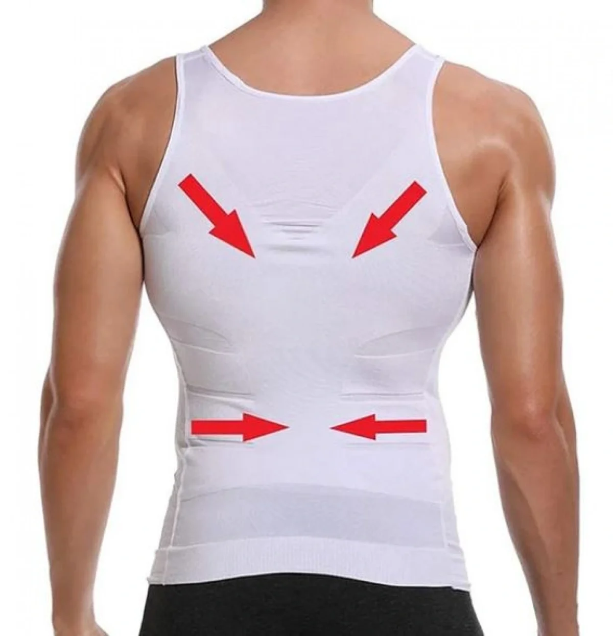 Ανδρική Φανέλα Σύσφιξης Και Αδυνατίσματος Lastex - Slim N Lift Shirt Λευκό