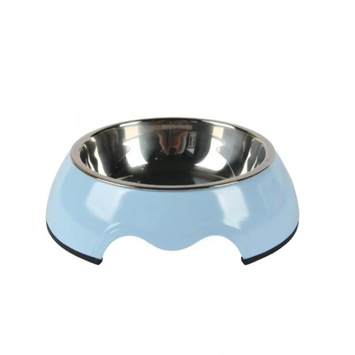 Ανοξείδωτο Μπωλ για Φαγητό & Νερό με Αντιολισθητική Αποσπώμενη Βάση - 14cm