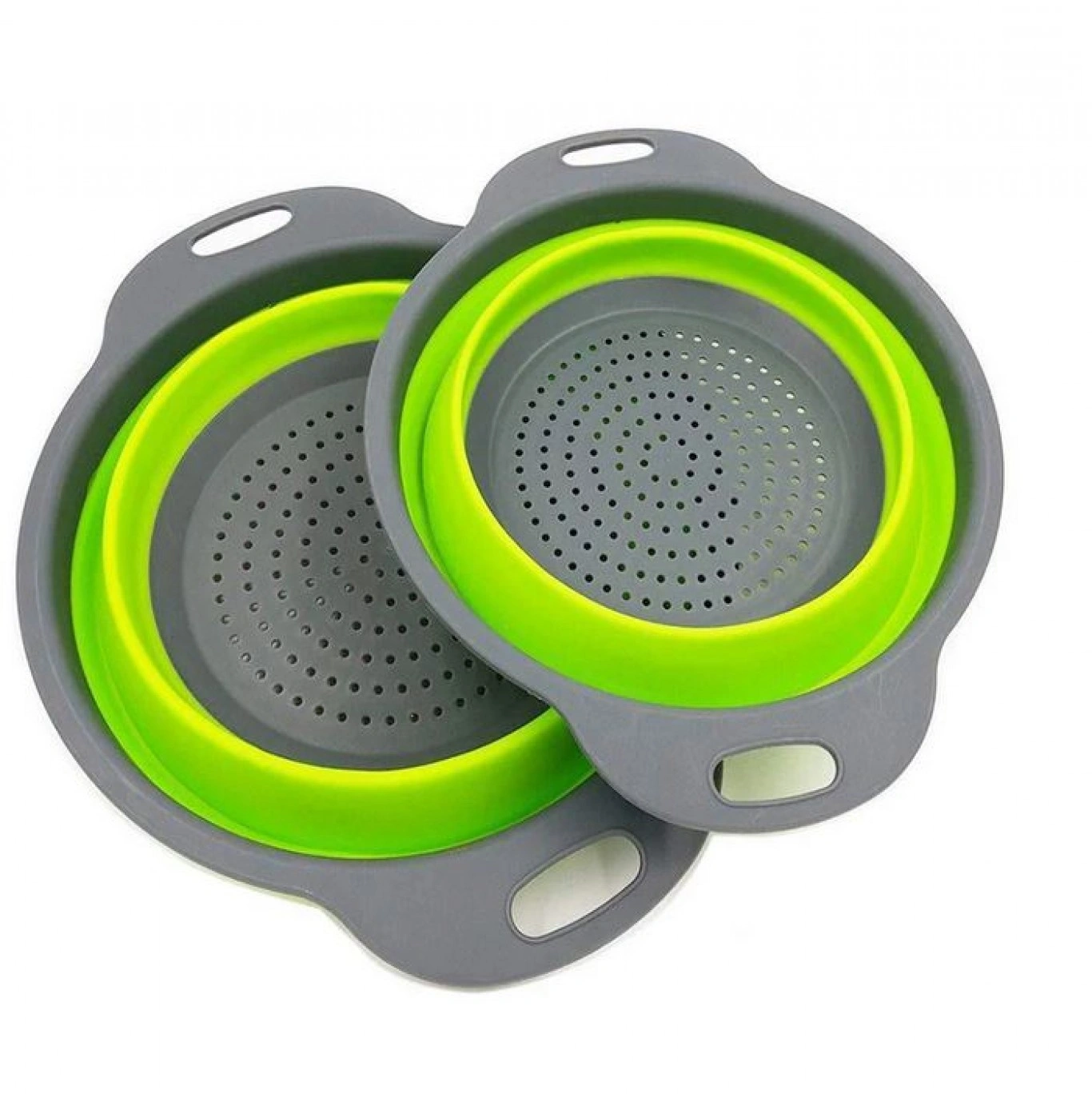 Σετ 2 Τεμαχίων Στρογγυλό Πτυσσόμενο Σουρωτήρι Φρούτων και Λαχανικών Σιλικόνης Σετ 2 Τεμαχίων Στρογγυλό Πτυσσόμενο Σουρωτήρι Φρούτων και Λαχανικών Σιλικόνης