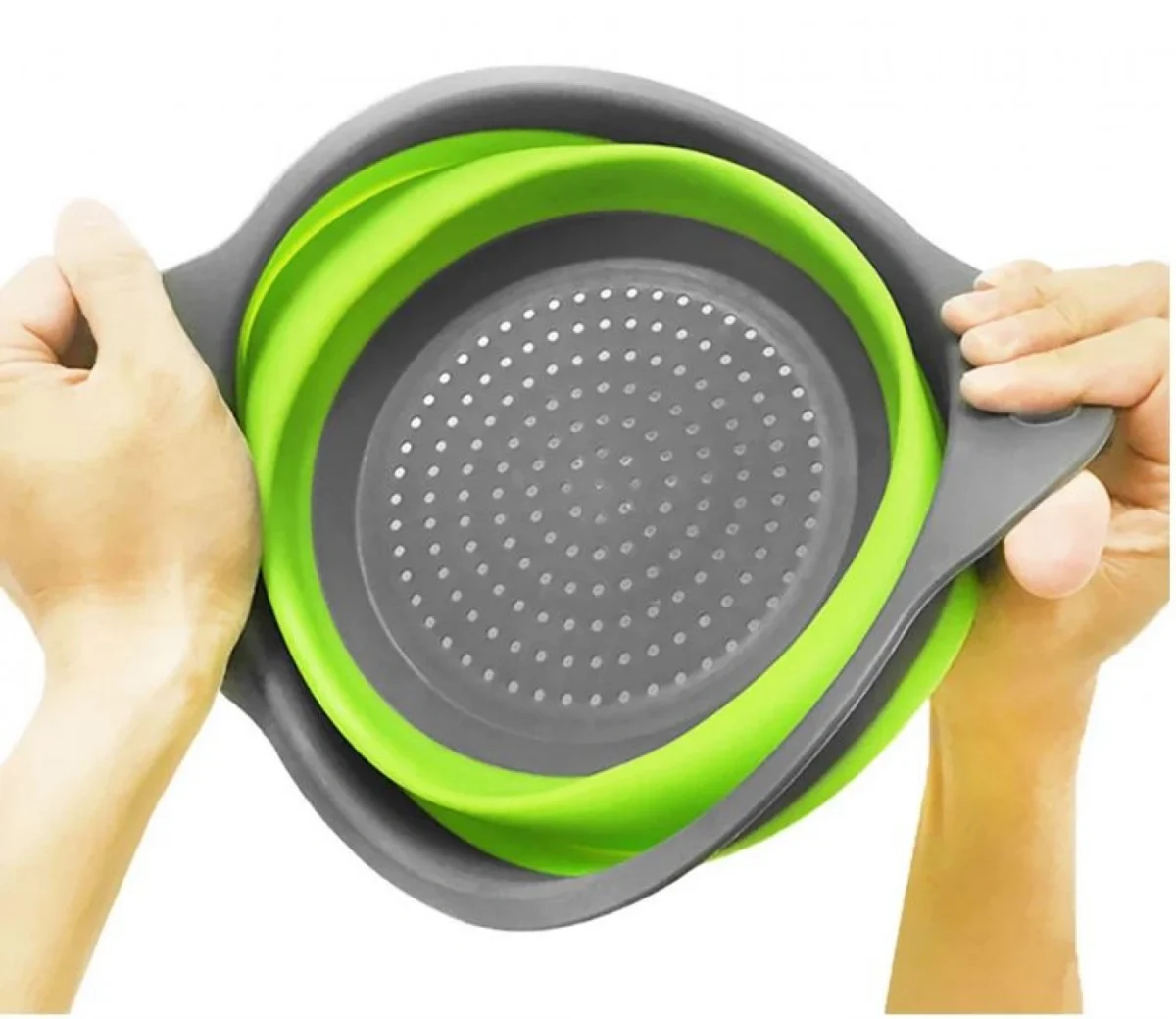 Σετ 2 Τεμαχίων Στρογγυλό Πτυσσόμενο Σουρωτήρι Φρούτων και Λαχανικών Σιλικόνης