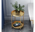 Στρογγυλό Βοηθητικό Τραπεζάκι Sentosa Μεταλλικό 36x36x51εκ.