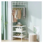 Γωνιακή Παπουτσοθήκη Ραφιέρα / Κρεμάστρα – Έπιπλο Εισόδου – Με 3 Ράφια 185x40x40cm -Corner Coat Rack