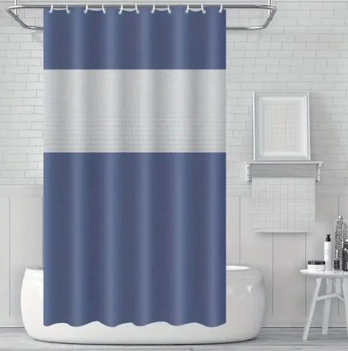 Αδιάβροχη Πλαστική Κουρτίνα Μπάνιου 180×180 cm