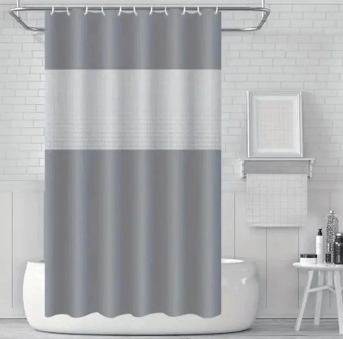 Αδιάβροχη Πλαστική Κουρτίνα Μπάνιου 180×180 cm