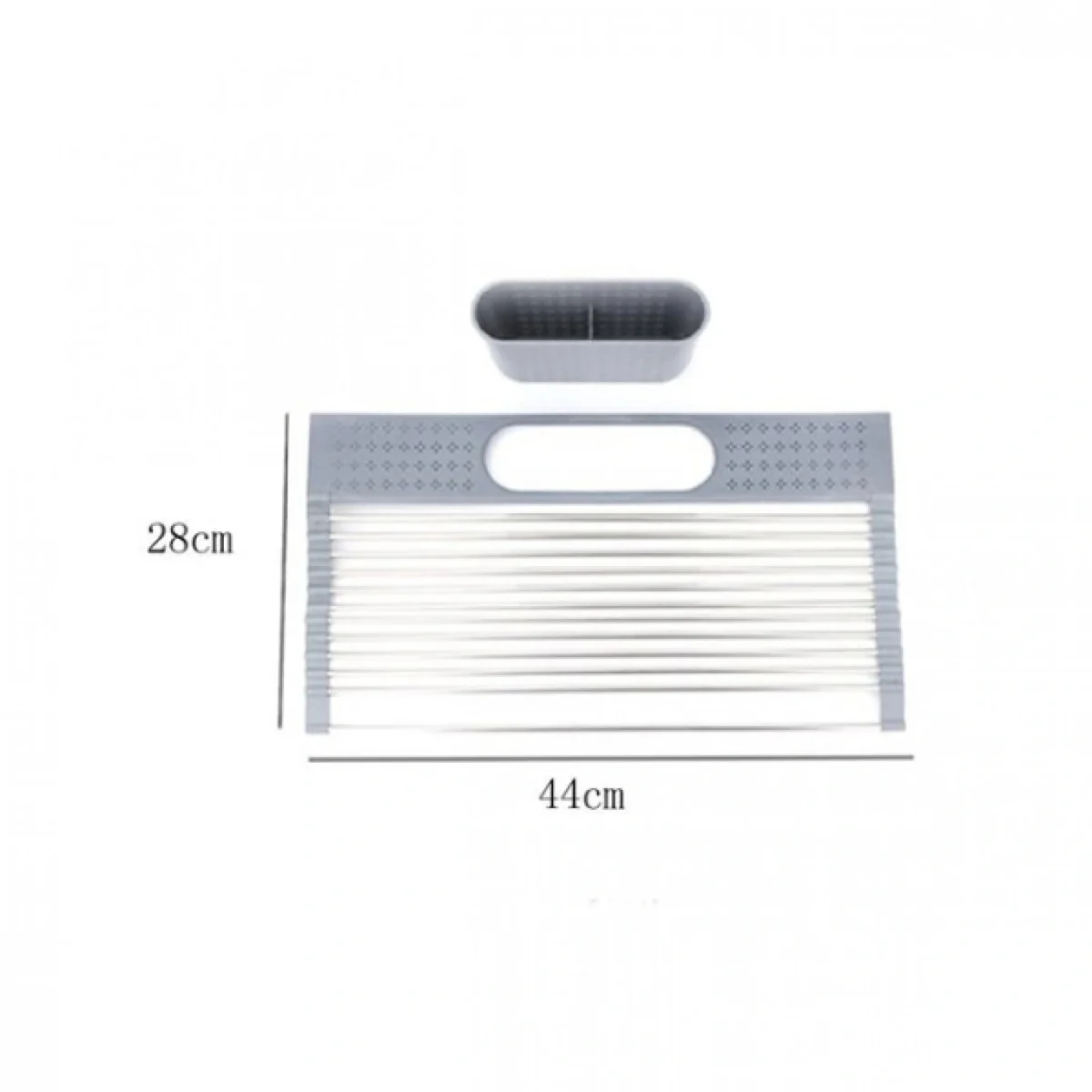 Αναδιπλούμενη Σχάρα Αποστράγγισης Σκευών σε Ρολό, Ανθεκτική στη θερμότητα με Θήκη για Μαχαιροπίρουνα 44x28 cm