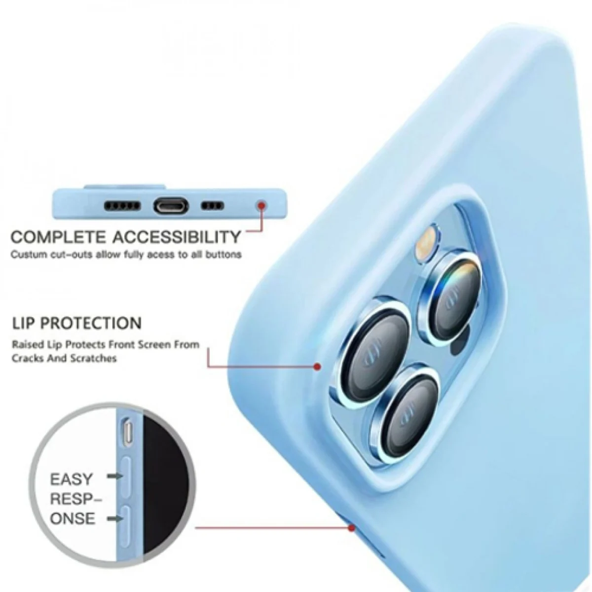 Θήκη Kινητού Σιλικόνης για Iphone 15 PRO Έξτρα Πάχους 2mm