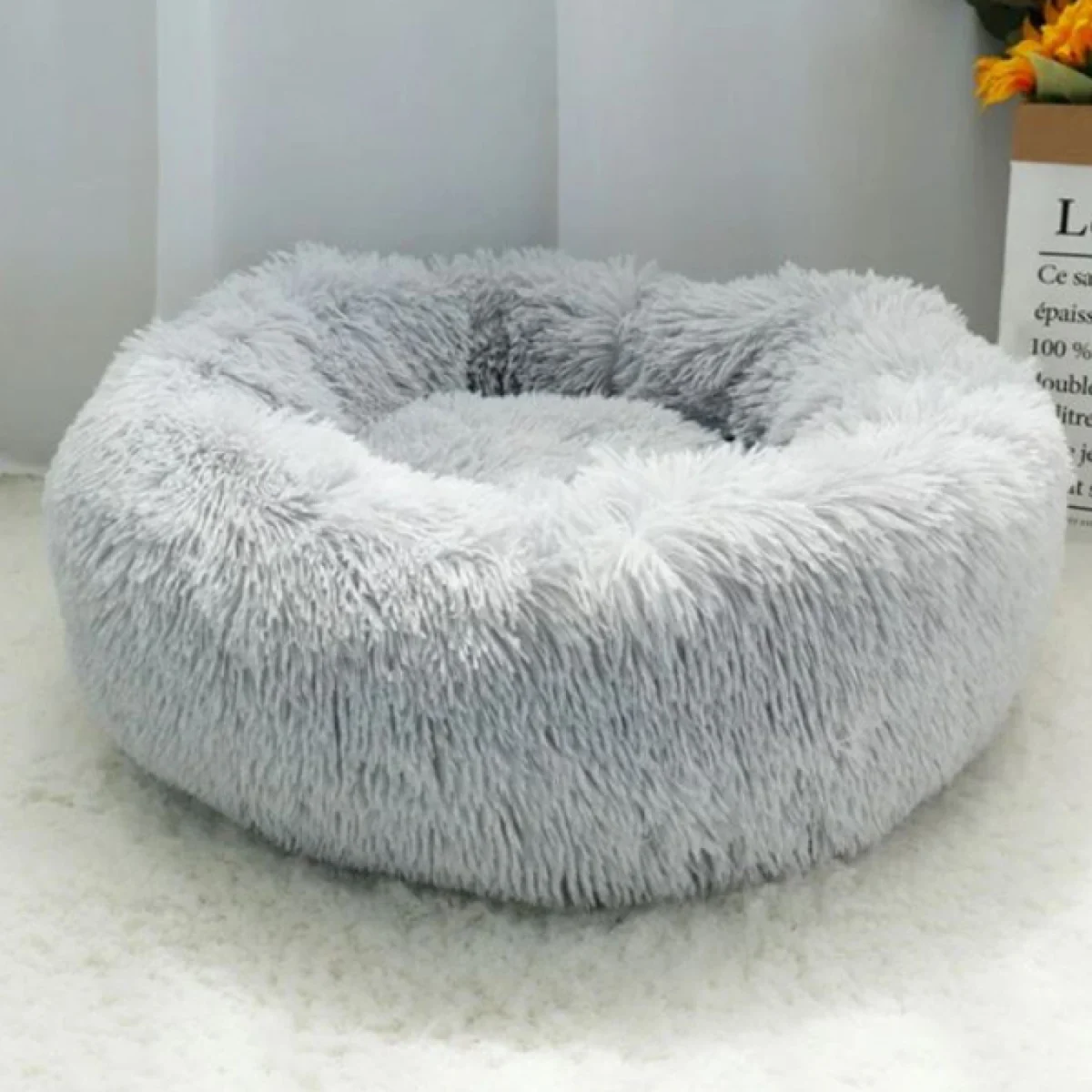 Μαλακό Στρογγυλό Κρεβάτι Κατοικιδίων 100εκ