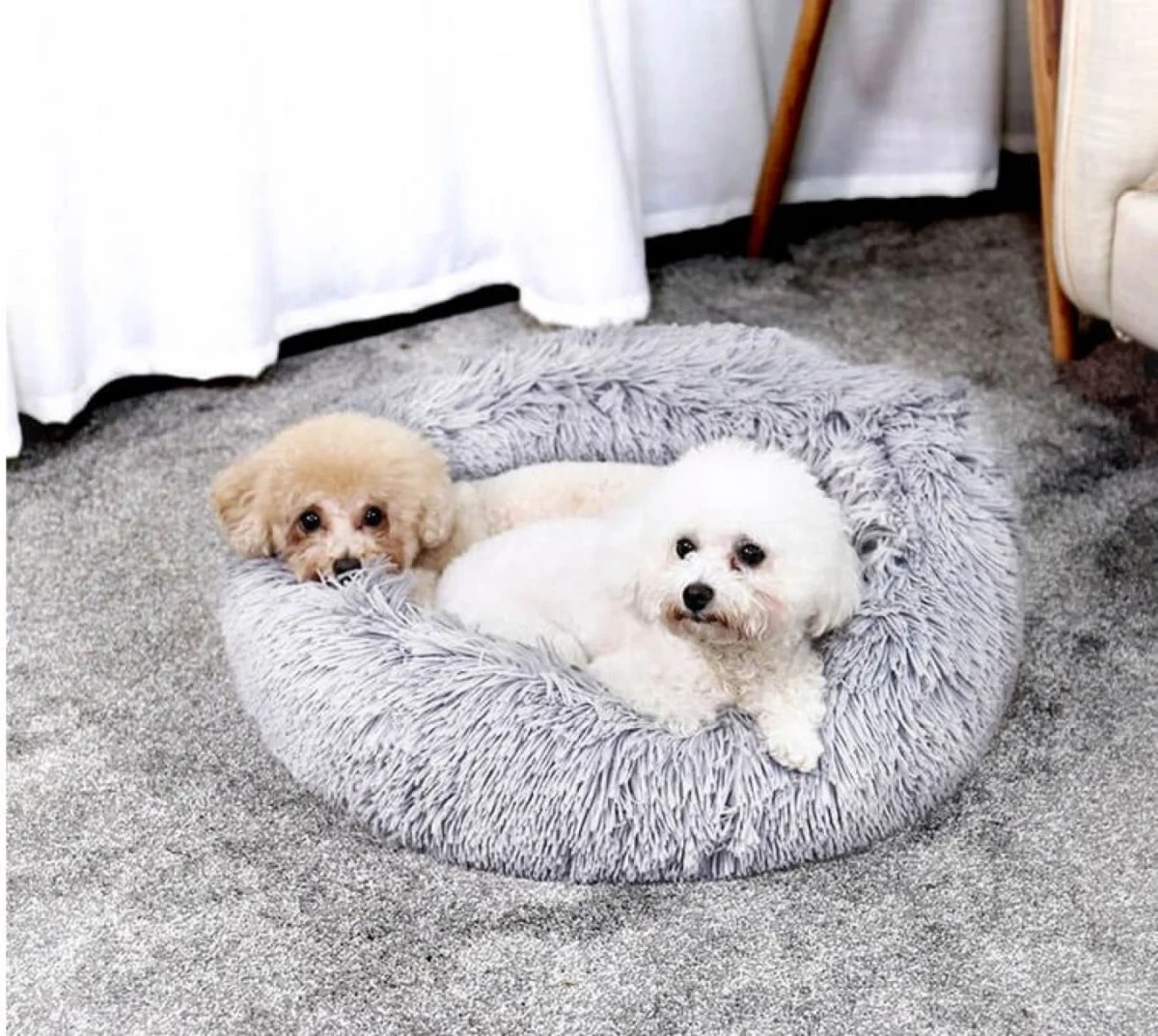 Μαλακό Στρογγυλό Κρεβάτι Κατοικιδίων 100εκ