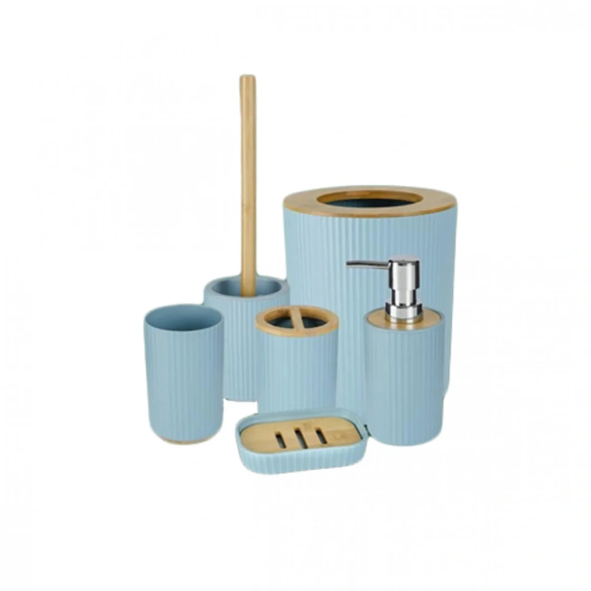 Σετ Μπάνιου 6 Τεμαχίων Μονόχρωμα