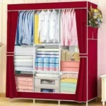 Τριπλή Υφασμάτινη Ντουλάπα 8776 με Μεταλλικό Σκελετό 128x45x170cm