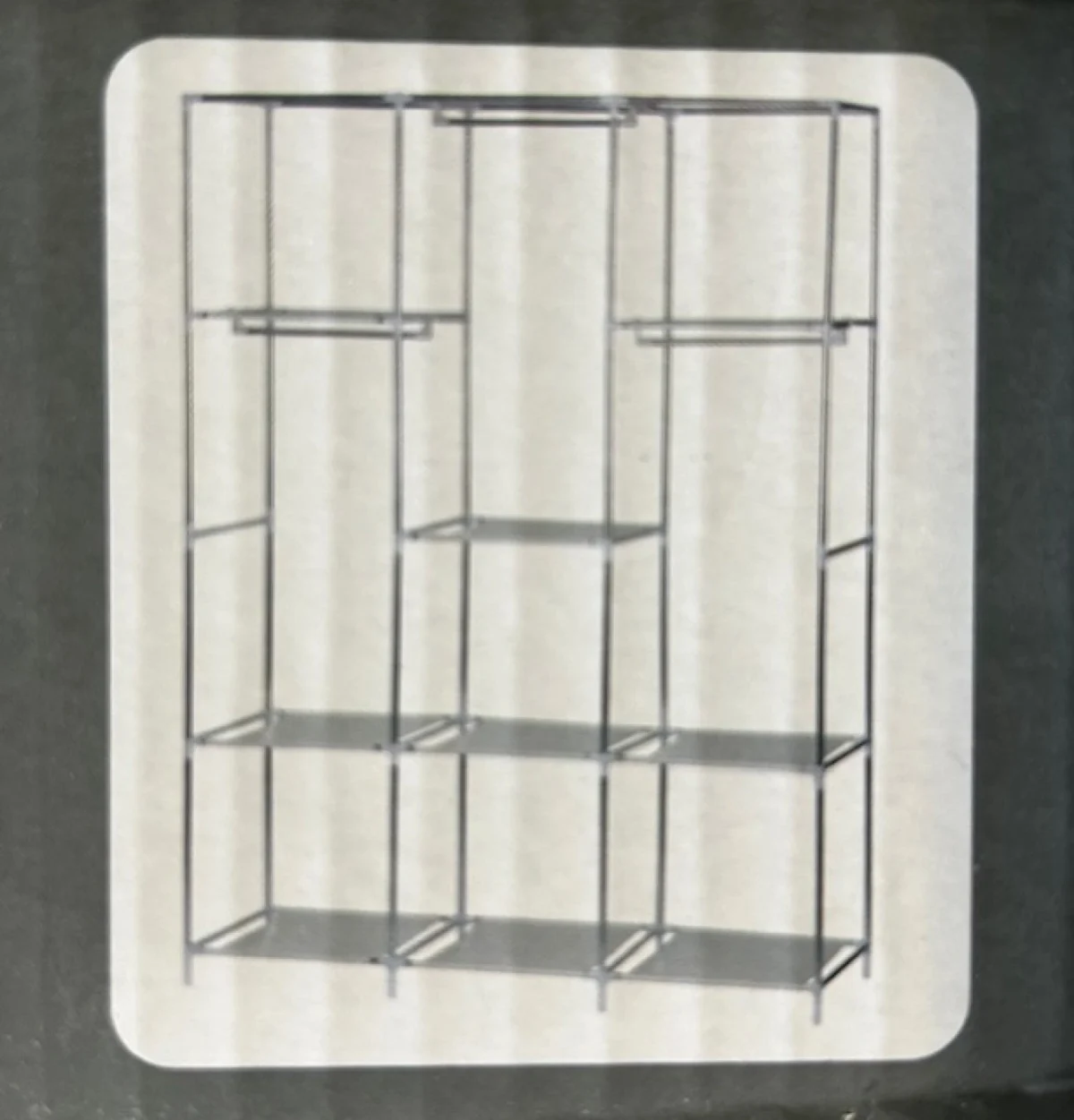 Τριπλή Υφασμάτινη Ντουλάπα 8776 με Μεταλλικό Σκελετό 128x45x170cm