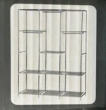 Τριπλή Υφασμάτινη Ντουλάπα 8776 με Μεταλλικό Σκελετό 128x45x170cm