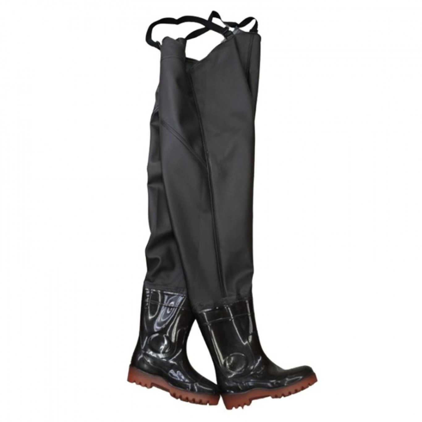 Αδιάβροχες PVC Αντιολισθητικές Γαλότσες Μπότες Στήθους Ψαρέματος Σκούρο Καφέ & Παντελόνι Αδιάβροχες PVC Αντιολισθητικές Γαλότσες Μπότες Στήθους Ψαρέματος Σκούρο Καφέ & Παντελόνι