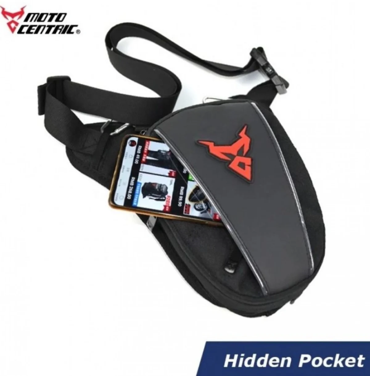 Υπερανθεκτικό Επεκτεινόμενο Αδιάβροχο Τσαντάκι Μέσης Ποδιού & Ώμου Μηχανής Motocentric