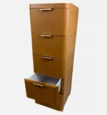 Πλαστική Συρταριέρα 109x43x35cm με Επένδυση Απομίμηση Δερματίνης και 5 Συρτάρια