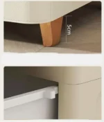 Πλαστική Συρταριέρα 109x43x35cm με Επένδυση Απομίμηση Δερματίνης και 5 Συρτάρια