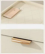 Πλαστική Συρταριέρα 109x43x35cm με Επένδυση Απομίμηση Δερματίνης και 5 Συρτάρια