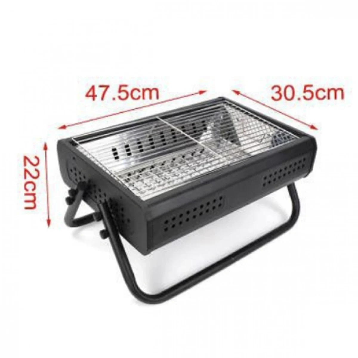47.5×30.5c×22cm Φορητή Αναδιπλούμενη Ψησταριά Κάρβουνου για BBQ