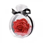 Τεχνητό Τριαντάφυλλο σε Συσκευασία Δώρου Μπουκάλι Αρώματος – 15×10.5cm