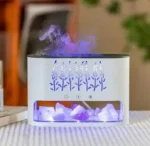 Υγραντήρας Υπερήχων και Συσκευή Αρωματοθεραπείας 250ml USB με LED Φωτισμό Εφέ Λουλουδιών & Κρυσταλλικό Αλάτι - Aroma Diffuser