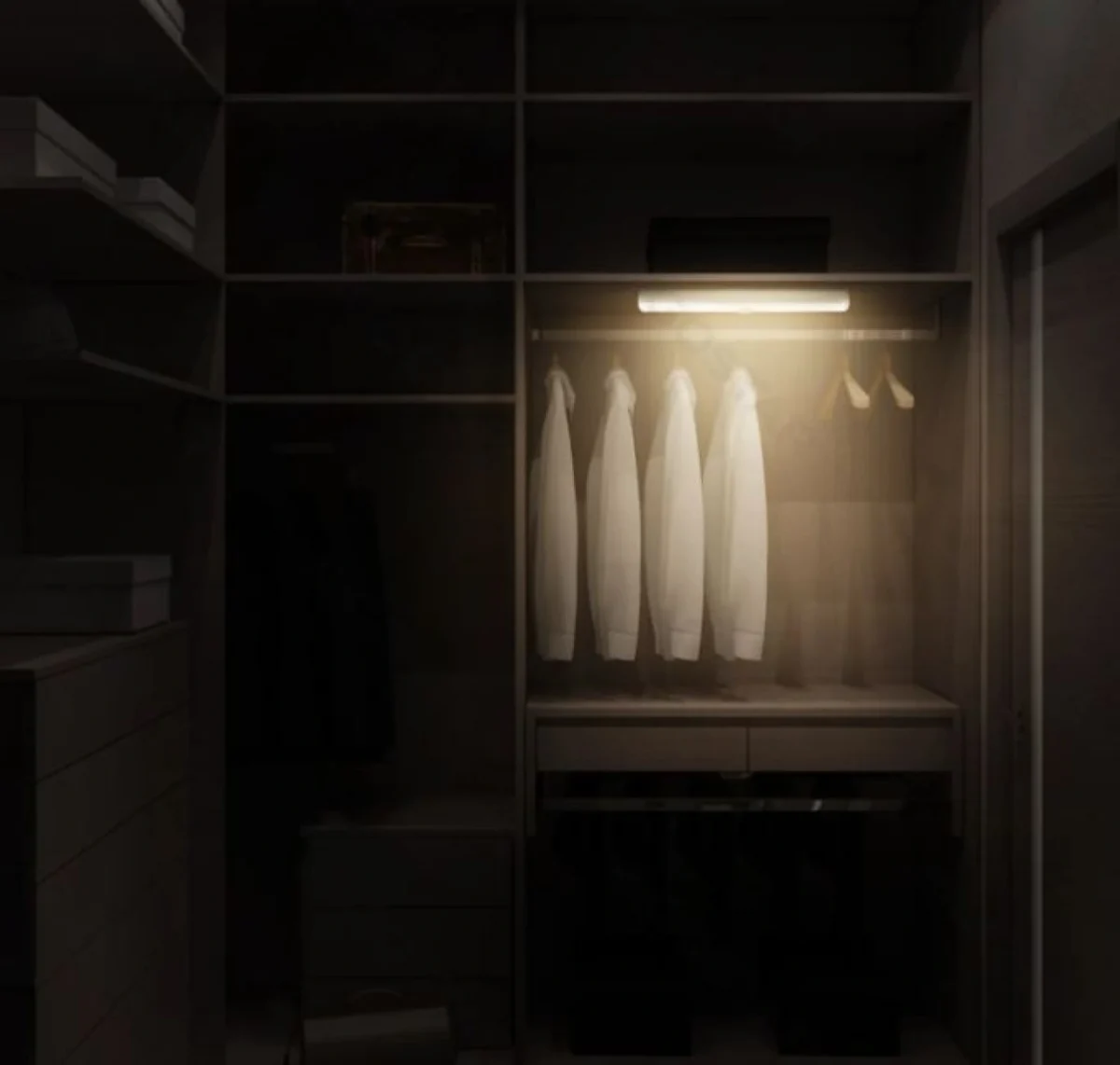 Φωτιστικό Led 4w 28cm 320Lm με Ανίχνευση Κίνησης για Ντουλάπια, Συρτάρια, Κρεβατοκάμαρα, Κουζίνα, Διάδρομο