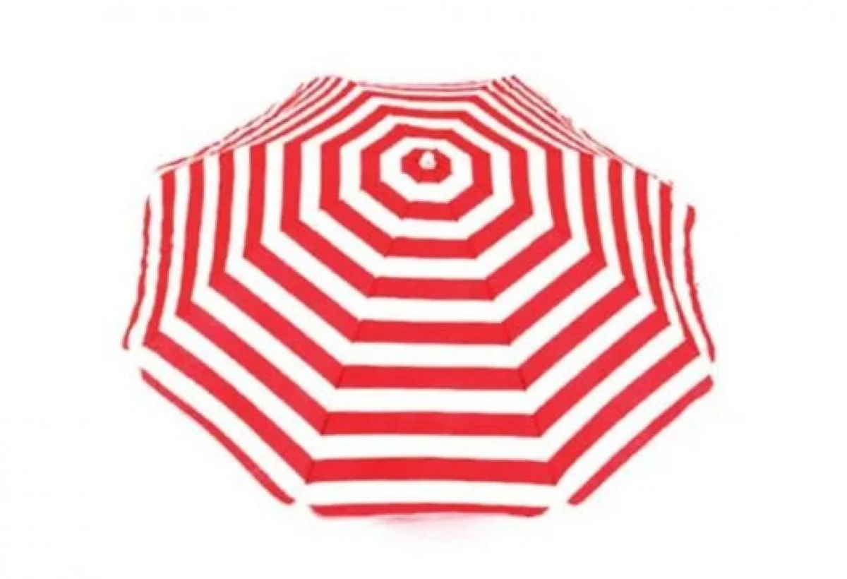 120cm Ομπρέλα Θαλάσσης Υφασμάτινη Ριγέ