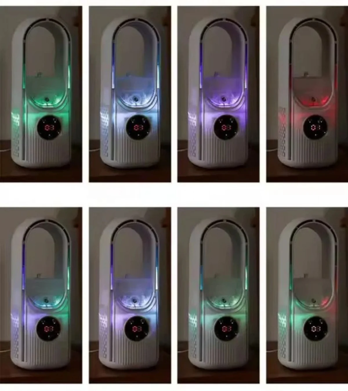 30x10cm Μίνι Ανεμιστηράκι Χειρός Υδρονέφωση, LED Φωτισμό & USB