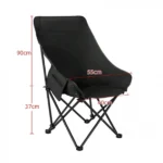 37x90x55cm Πτυσσόμενη Καρέκλα Camping - Ψαρέματος με Μεταλλικό Σκελετό 34x70x50cm