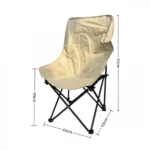 43x43x92cm Πτυσσόμενη Καρέκλα Ψαρέματος-Camping με Μεταλλικό Σκελετό