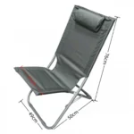 49x50x76cm Πτυσσόμενη Καρέκλα Ψαρέματος-Camping με Μεταλλικό Σκελετό Ριγέ με Μαξιλάρι