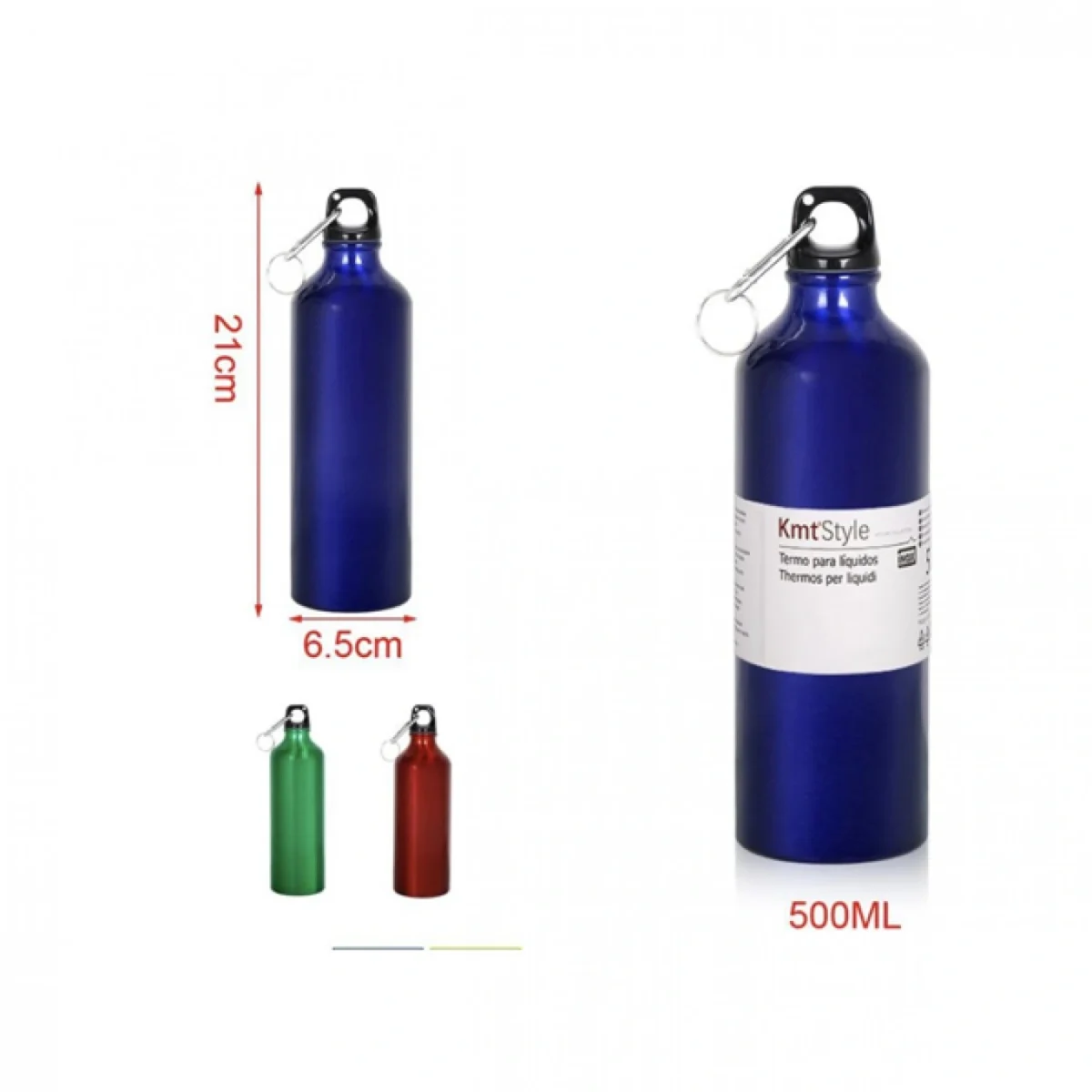 Ανοξείδωτο Αθλητικό Μπουκάλι Θερμός 500ml 21x6.5cm