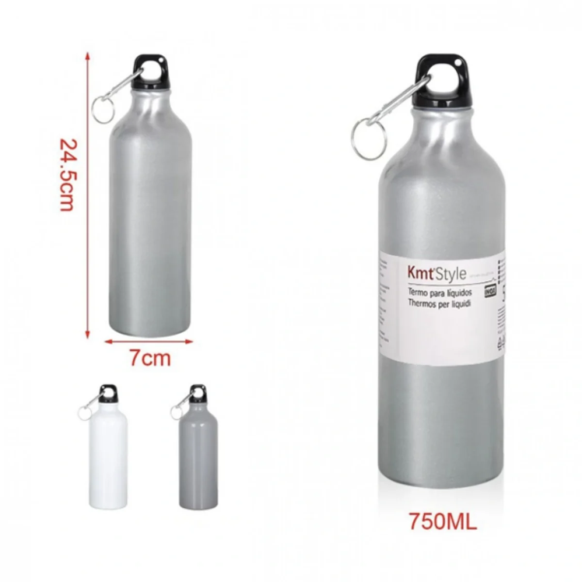 750ml Ανοξείδωτο Αθλητικό Μπουκάλι Θερμός 24.5x7cm