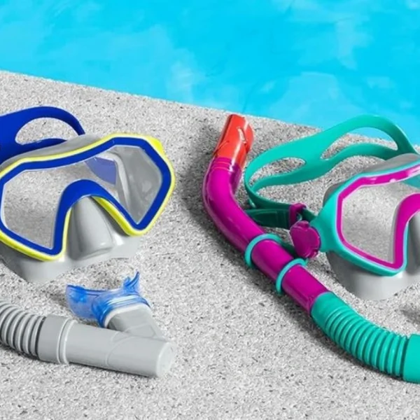 Bestway Crusader Παιδικό Σετ Μάσκας & Αναπνευστήρα 7+ – Πολύχρωμο, με UV Προστασία