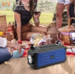 Ηλιακό Φορητό Ηχείο 3w Bluetooth με Ψηφιακό Ραδιόφωνο AM/FM/SW, με Ηλιακό Πάνελ και Φακό MF-102