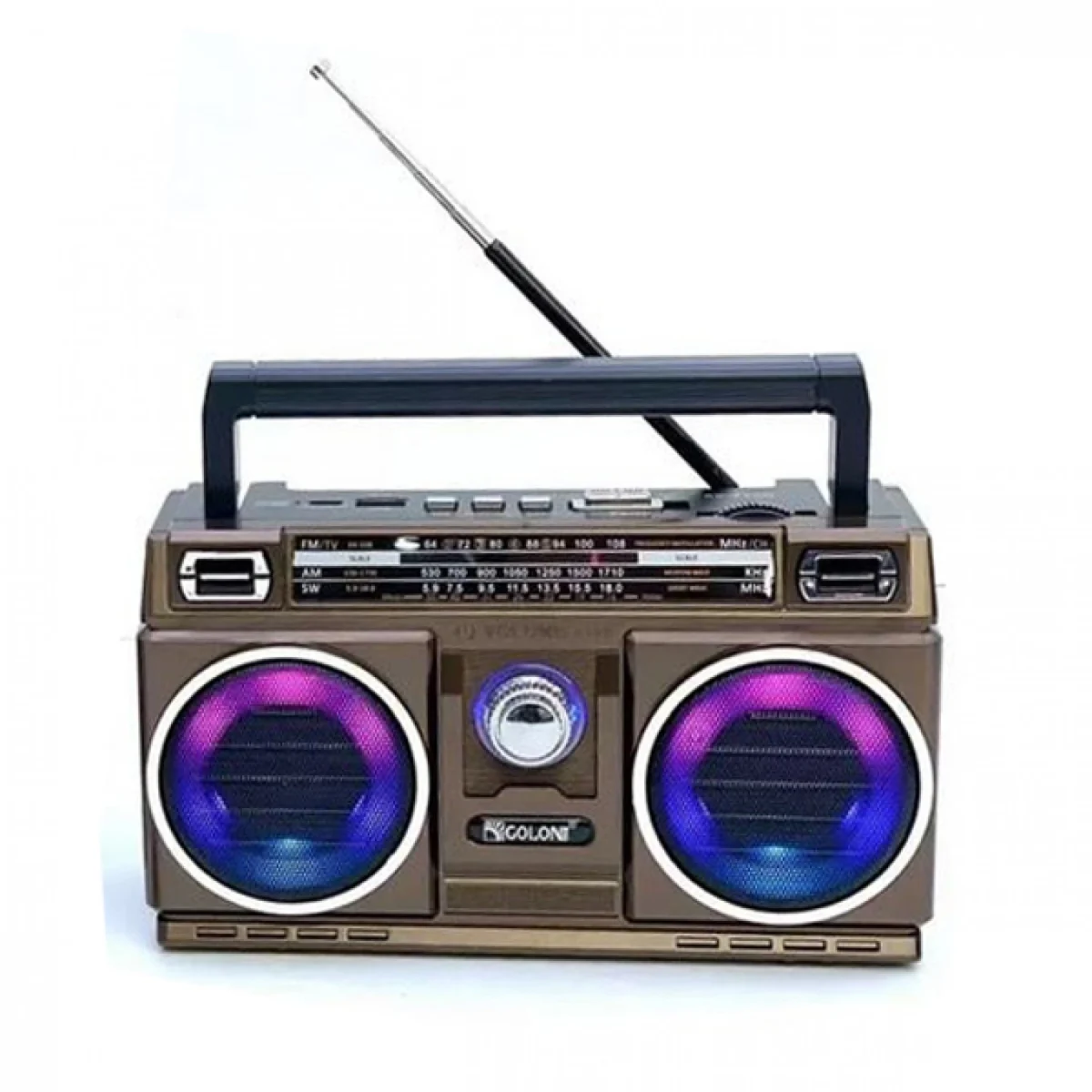 Ηλιακό Φορητό Ηχείο 2x5w Bluetooth με Αναλογικό Ραδιόφωνο AM-FM, με Ηλιακό Πάνελ RX-750SD