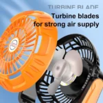 Επαναφορτιζόμενος Ανεμιστήράς Κατασκήνωσης με LED Φως με Άγκιστρο Ανάρτησης με 3 Ταχύτητες Αέρα