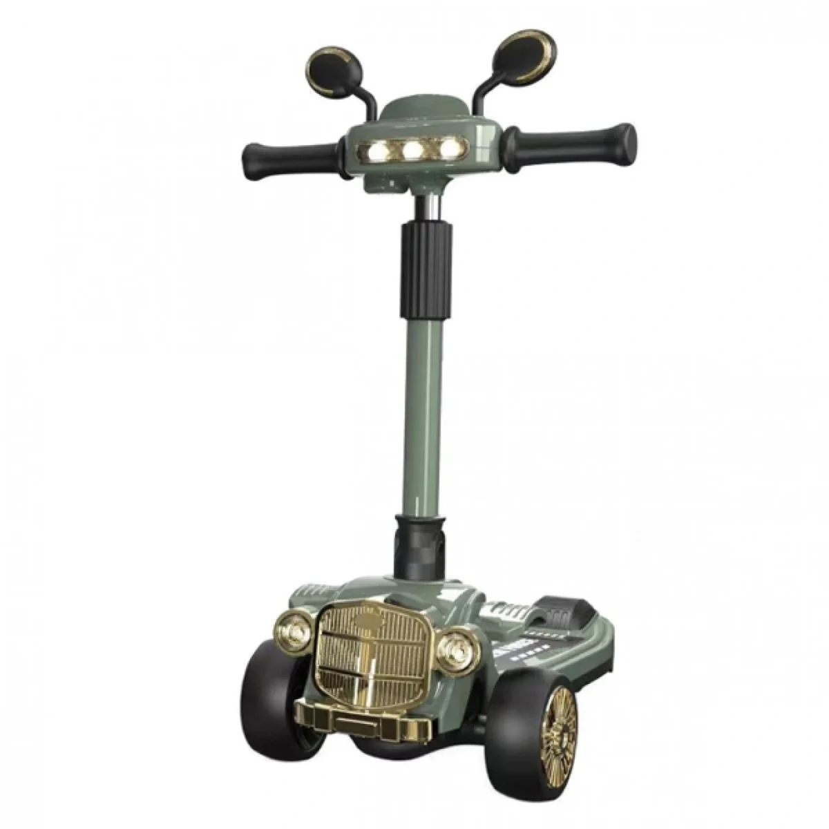 XMT-888 Παιδικό Αναδιπλούμενο Scooter - Πατίνι Retro Αυτοκίνητο με Πίσω Φρένο, Καθρέφτες και LED Φωτάκια